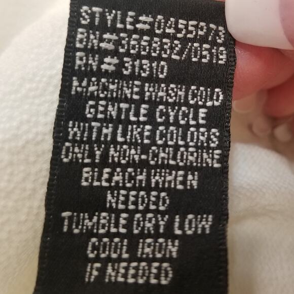 AGB Women's Cross Over Pull On Blouse Elastic Hem Front & 3/4 Sleeves Size XL - Picture 9 of 9